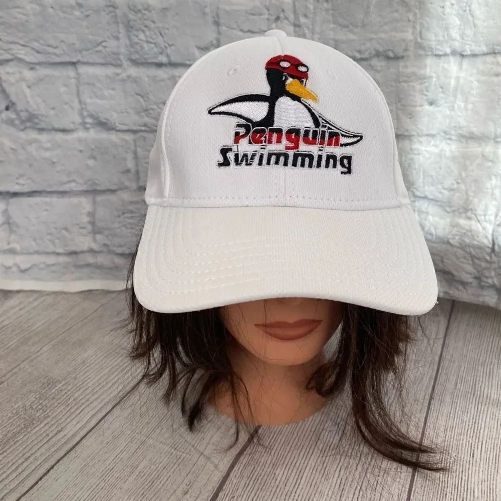 Otto brand OS pengiun swimming ball cap w/adjustable back head strap